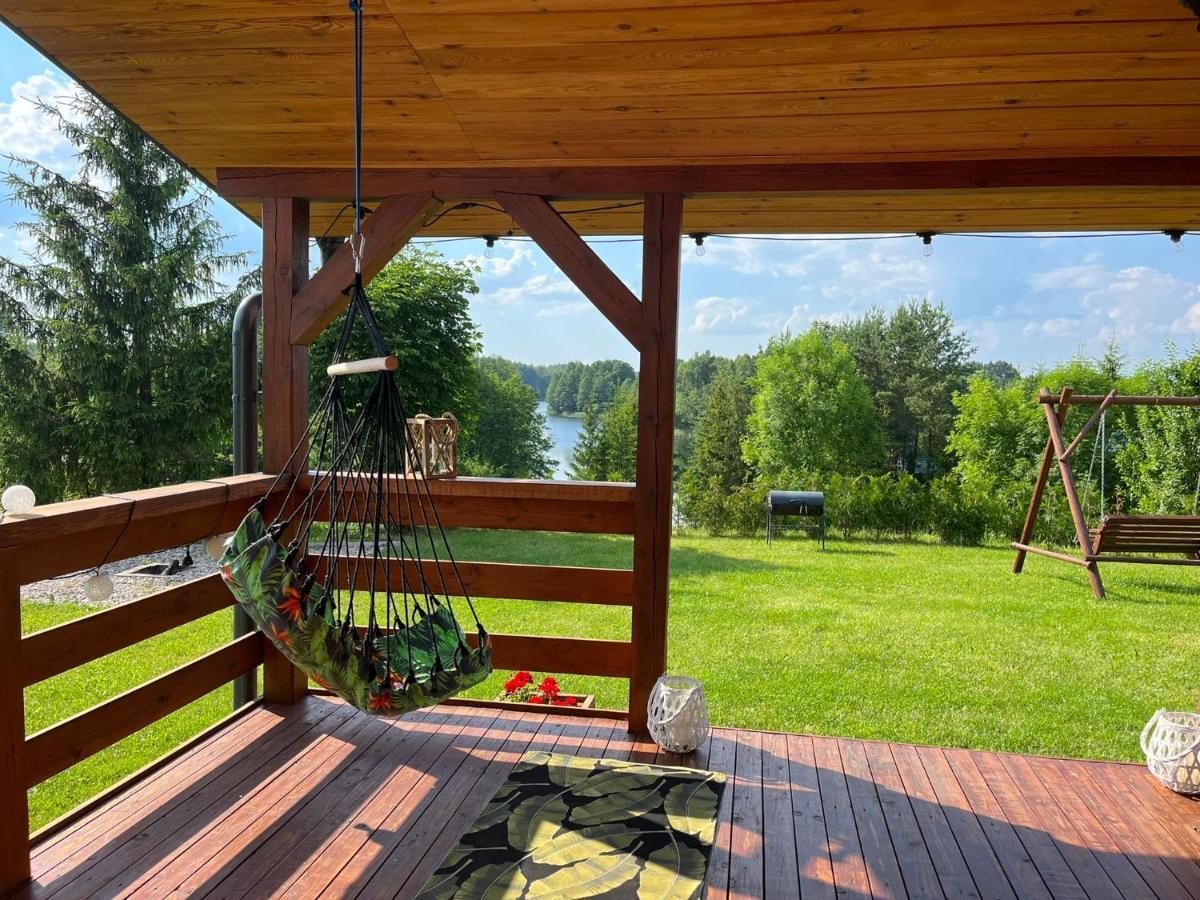 Domek Z Kominkiem Nad Jeziorem Z Jacuzzi Ogrodowym Sumowo  Exterior photo